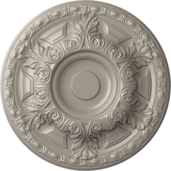 Ekena Millwork Granada Ceiling Medallion (Fits Canopies up to 7 1/8"), Hnd-Painted Pearl White, 23 1/2"OD x 2 3/4"P CM24GAPWS - main